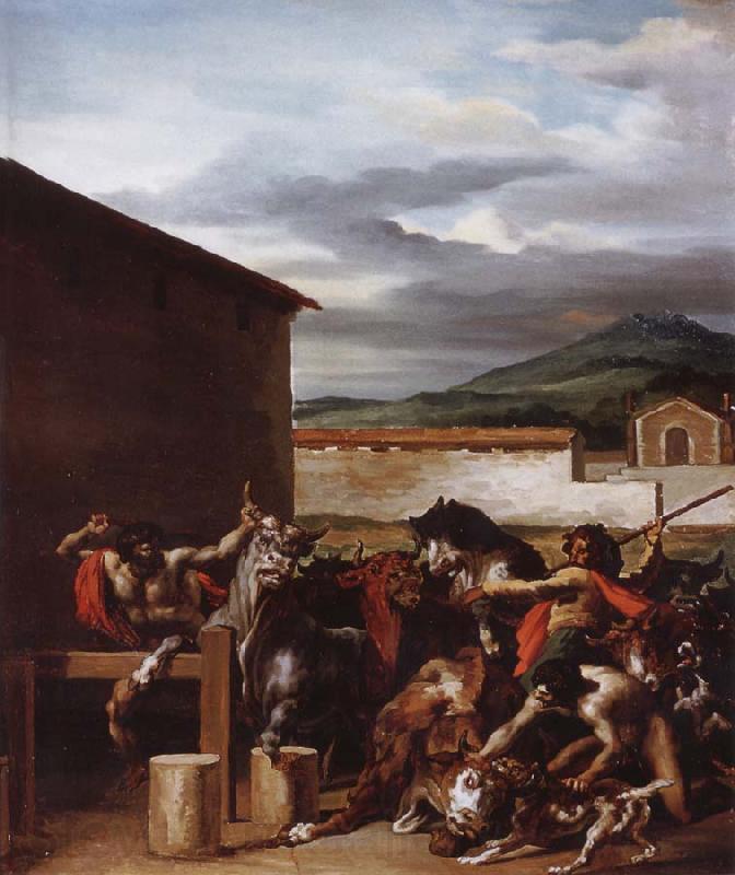 Theodore Gericault The Cattle market Norge oil painting art